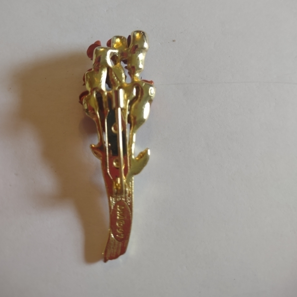 Women's rose bouquet SIGNED DM 97 ESTATE brooch pin - Picture 2 of 4